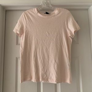 NWT Pink and White Striped Tee